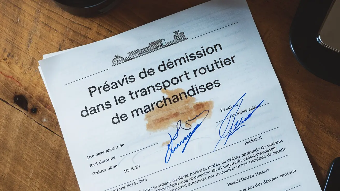 Préavis de Démission dans le Transport Routier de Marchandises